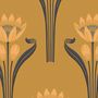 Wallpaper - Tulipes Blanc Rouge - ISIDORE LEROY