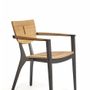 Lawn armchairs - Diuna Armchair Teak & Aluminium - OASIQ