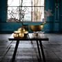 Decorative objects - Danish design Oak table with handmade brass collection - SIROCCOLIVING APS