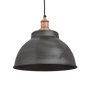 Suspensions - Brooklyn Dome Pendant - 13 Inch - Pewter - INDUSTVILLE