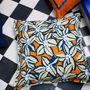 Cushions - Organic linen cushion Michelle - orange - PALAIS