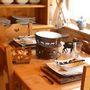 Platter and bowls - Bread basket - hearts - LES SCULPTEURS DU LAC