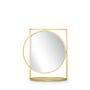 Desk lamps - Overlap Wall Mirror in Black and Brass - H. SKJALM P.