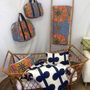 Throw blankets - African print and silk velvet quilt - MAISON MALOU