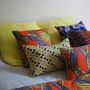 Throw blankets - African print and silk velvet quilt - MAISON MALOU