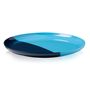 Assiettes au quotidien - ½ & ½ Melamine Light Blue / Navy Blue Side Plate - Set of 4 - THOMAS FUCHS CREATIVE