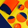 Everyday plates - ½ & ½ Melamine Orange / Navy Blue Bowl - THOMAS FUCHS CREATIVE