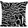 Fabric cushions - Pillow B&W LETTERZ by PAPAMESK - ARTPILO