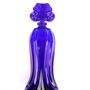 Verre d'art - Flacons Art Déco, Flacons à parfum, Flacons décoratifs, turquoise, bleu nuit, Made in France - TIEF