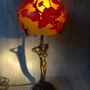 Table lamps - Engraved glass lamps, Gallé style lamps, Art Nouveau - TIEF