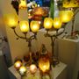 Art glass - Gallé style engraved glass lamps - TIEF
