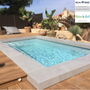 Outdoor pools - U-shaped contemporary swimmingpool surround - ROUVIERE COLLECTION