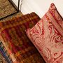 Decorative objects - Cushion cover bi-material velvet and printed silk - LA CABANE DE STELLA