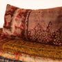 Decorative objects - Cushion cover bi-material velvet and printed silk - LA CABANE DE STELLA