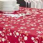 Linge de table textile - nappe enduite collection Cerisier Bordeaux - FLEUR DE SOLEIL