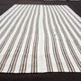 Quincaillerie d'art - Vertical Brown Stripe White Rug  - AKM WOVEN KILIM