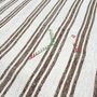 Quincaillerie d'art - Vertical Brown Stripe White Rug  - AKM WOVEN KILIM