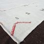 Christmas garlands and baubles - Oversized White Hemp Rug - AKM WOVEN KILIM