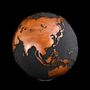 Sculptures, statuettes et miniatures -  Globe de sable volcanique 20 cm - BRUNO HELGEN / MICHEL SOUBEYRAND