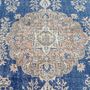 Autres tapis - Blue Oushak Carpet Rug - AKM WOVEN KILIM
