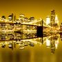 Photos d'art - GLASS ART 50 x 120 - Panorama Vue sur New York de nuit - INNOVA EDITIONS LTD