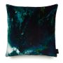Fabric cushions - Beyond Nebulous Velvet Cushion Green & Blue by 17 Patterns - 17 PATTERNS