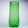 Art glass - Small Flower Vase - Green - Mouth blown recycled glass - MAKRA HANDMADE STORE