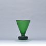 Art glass - Small Flower Vase - Green - Mouth blown recycled glass - MAKRA HANDMADE STORE