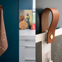 Towel racks - Leather magnetic loop - HANDLES AND MORE