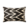 Fabric cushions - SILKY VELVET IKAT BEIGE & BLACK AVALON - MAISON KHEL