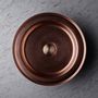 Spas - NARCIS Round shiny copper/ copper plug guilloche - BASSINES