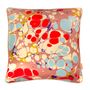 Cushions - "Pink/Blue Blobby" Square Cushion - SUSI BELLAMY