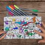 Stationery - colour & learn dinosaur pencil case - EATSLEEPDOODLE