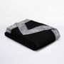 Bed linens - Luxury Wool Blanket - 100% Merino Wool - White/Black - Emilie - JG SWITZER
