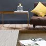 Dining Tables - Rectangle Coffee Table Weathered Oak With Brass Tray And Brass Frame  - IRIS - GILLMORE