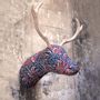 Other wall decoration - Soft Deer Blue Ibiscus  - Animal head - SOFTHEADS