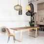 Dining Tables - Milano table in walnut - Brass legs - FOR ME LAB