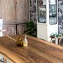 Dining Tables - Milano table in walnut - Brass legs - FOR ME LAB