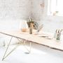 Dining Tables - Oak Table Berlin - Brass Legs  - FOR ME LAB