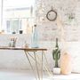 Dining Tables - Oak Table Berlin - Brass Legs  - FOR ME LAB