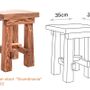 Chairs - wooden stool  “Scandinavia” - HYGGE DESIGN