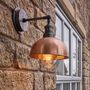 Outdoor wall lamps - Brooklyn Outdoor & Bathroom  Dome Wall Light - 8 Inch - INDUSTVILLE