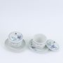 Tea and coffee accessories - Blue and White Ware with Openwork Tea Cup Set for Duo - SEOUL COLLECT