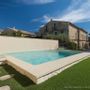 Outdoor pools - Stone look straight copings - ROUVIERE COLLECTION