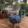 Objets de décoration - Tabouret Nuage Denim Rayé - M'A-T-IL DIT