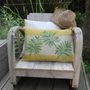 Fabric cushions - Embroidered linen cushion Tie & Dye Tropical - EN FIL D'INDIENNE...