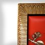 Pièces uniques -  Cadre d'art en cuir de paon de travail dans le cadre de feuille d'or - THOMAS & GEORGE ARTISAN FURNITURE