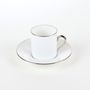 Tasses et mugs - La tasse café ELEGANCE platine brillant - ALAIN BABULE