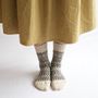 Socks - WOOL JACQUARD SOCKS - NISHIGUCHI KUTSUSHITA
