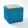 Tabourets - Tabouret Cube bleu - EVA.CAMPRIANI
